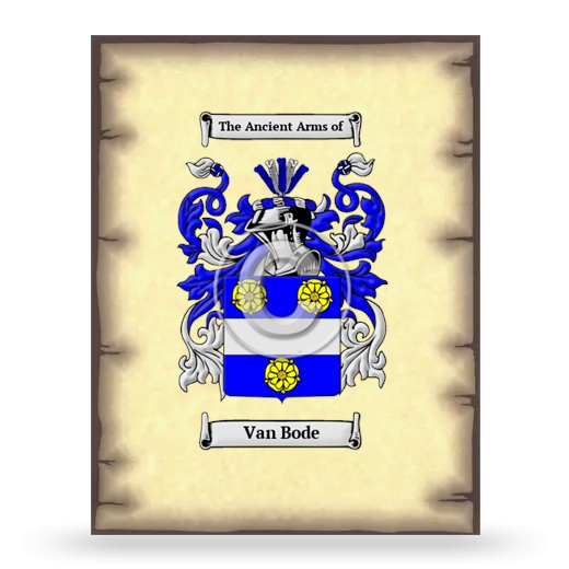 Van Bode Coat of Arms Print